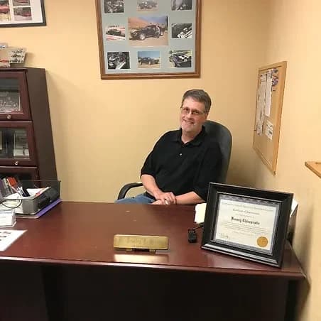 Dr. Brad Keeney at his desk
